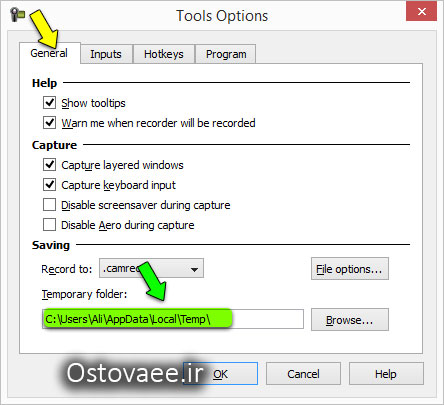 آموزش Camtasia Recorder - Tools Options
