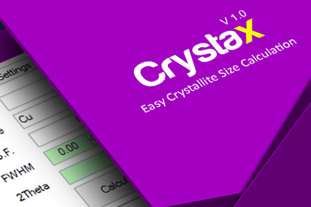 نرم افزار کریستاکس Crystax نرم افزار محاسبه اندازه بلورک یا کریستالایت سایز
