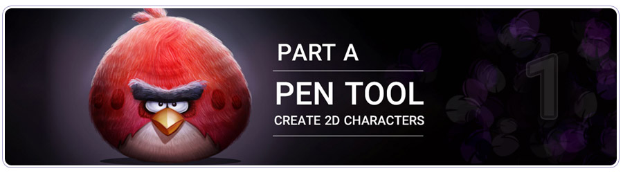 آموزش ابزار Pen فتوشاپ | طراحی کاراکتر 